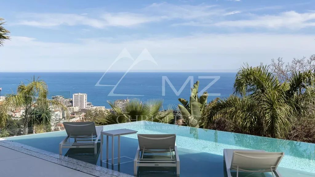 Piscine - Villa Moderne avec Vue Mer près de Monaco