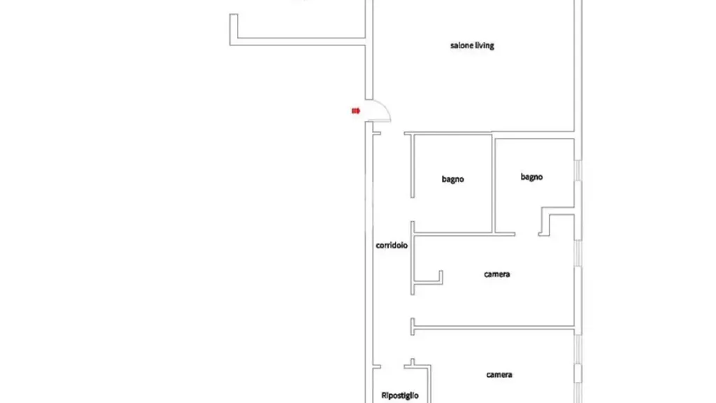 Plan - Panoramic Apartment with Balcony in Naples