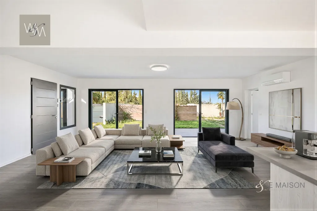 Séjour - Maison Contemporaine avec Jardin à La Crau