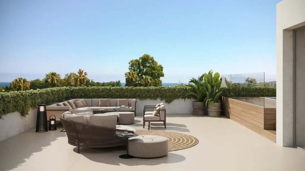 Terrass - Beachside Apartment with Mountain View in San Pedro de Alcántara