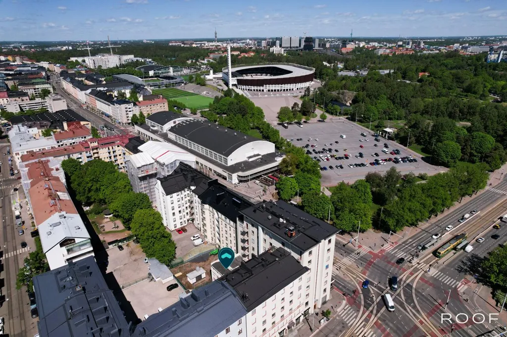 Õhuvaade - Architect-Designed Loft with Sauna in Töölö