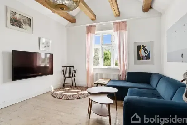 Séjour - Modernised Flat with Character in Copenhagen S