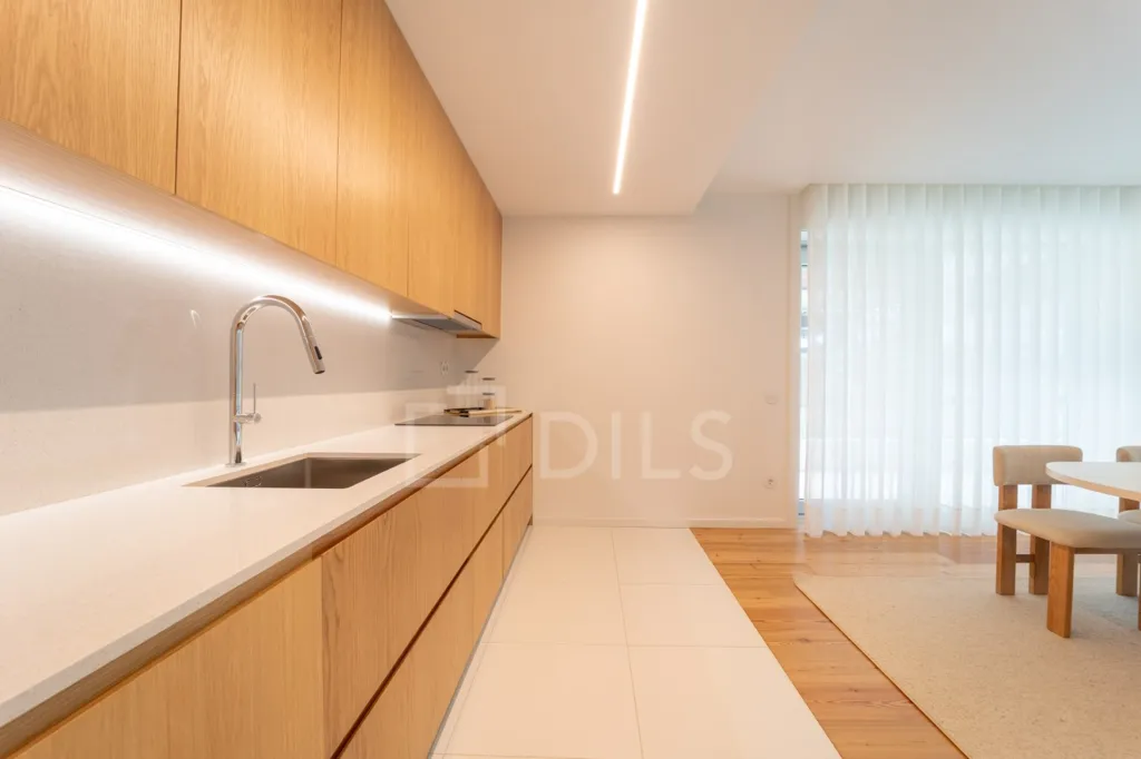 Köök - Apartment with Sea View in Vila Nova de Gaia