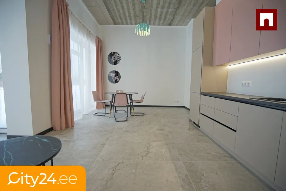 Cuisine - Modern Apartment with Terrace in Mārupe