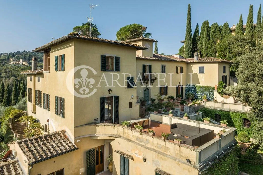 Vue aérienne - Historic Villa with Private Park in Florence