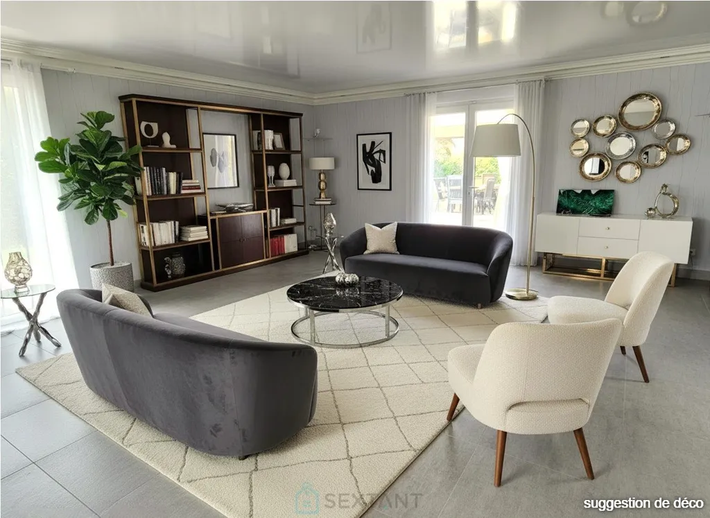 Soggiorno - Contemporary House with Pool on Amboise Heights