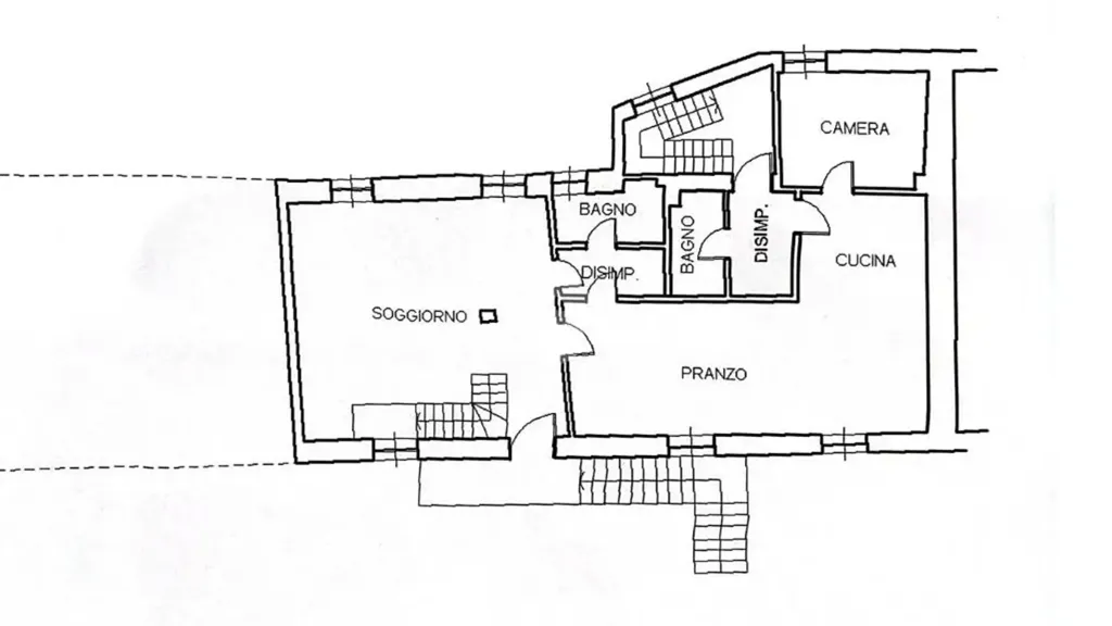 Plan - Independent House with Balcony in Samone
