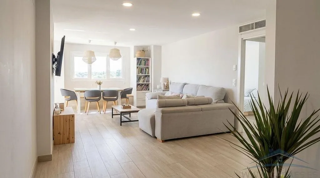 Living Room - Apartment with Terrace and Pool in Aguadulce Sur