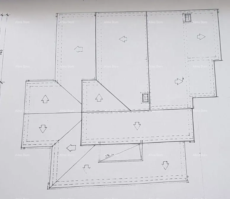 Floor Plan - Apartment House with Terraces near Umag