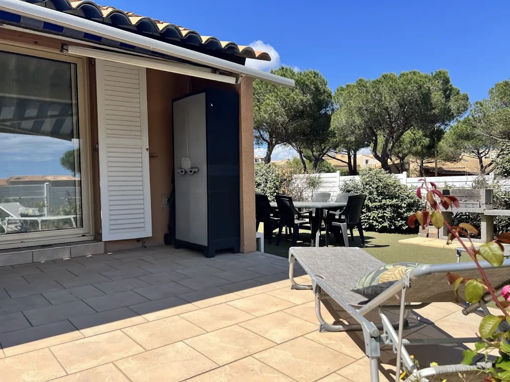 Terrasse - Pavillon T2 avec Terrasse et Vue Mer près de la Garrigue
