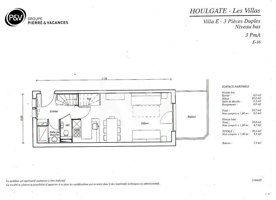 Plan - Appartement Duplex avec Terrasse à Houlgate