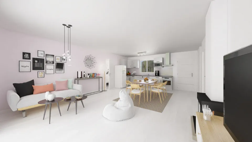 Living Room - New Build House with Garden in Noé