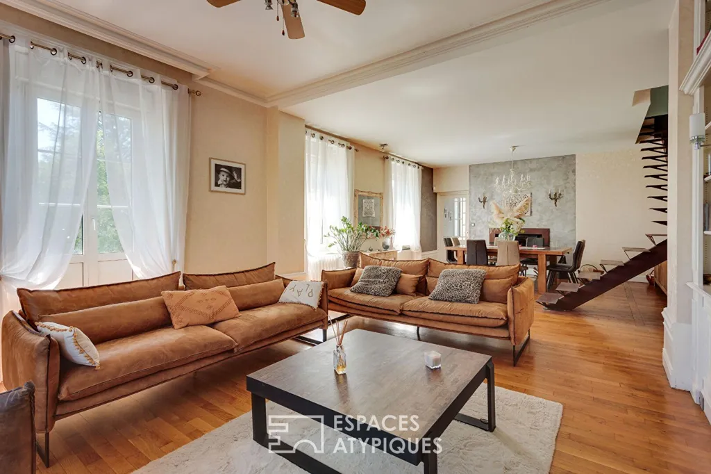 Séjour - Maison Bourgeoise Rénovée avec Piscine à Gray