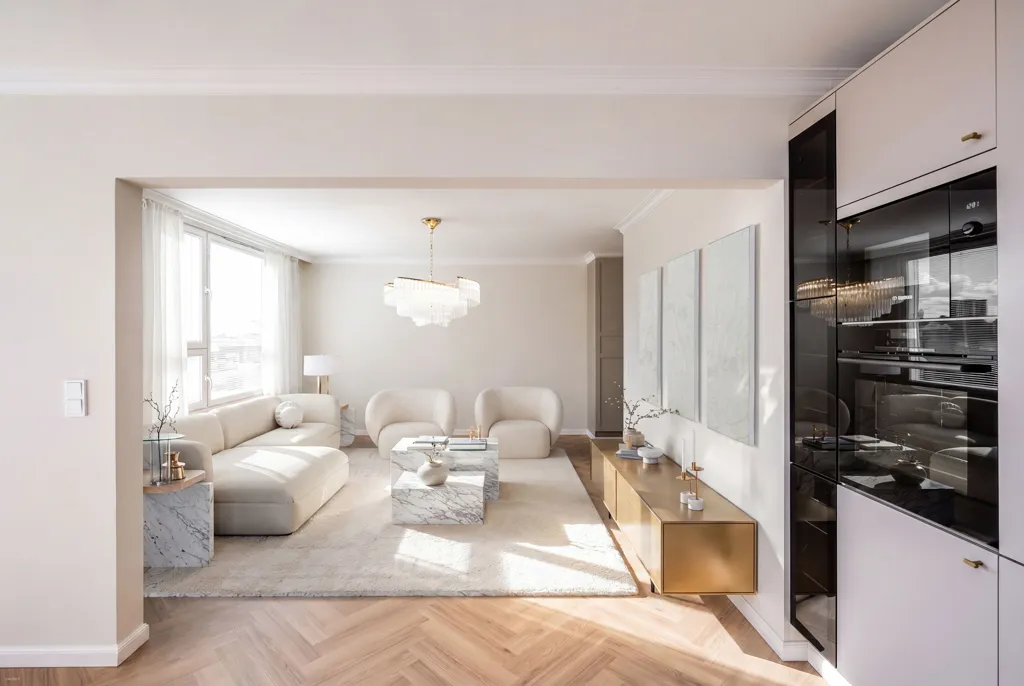Wohnzimmer - Fully Renovated Apartment with River Views in Oulu
