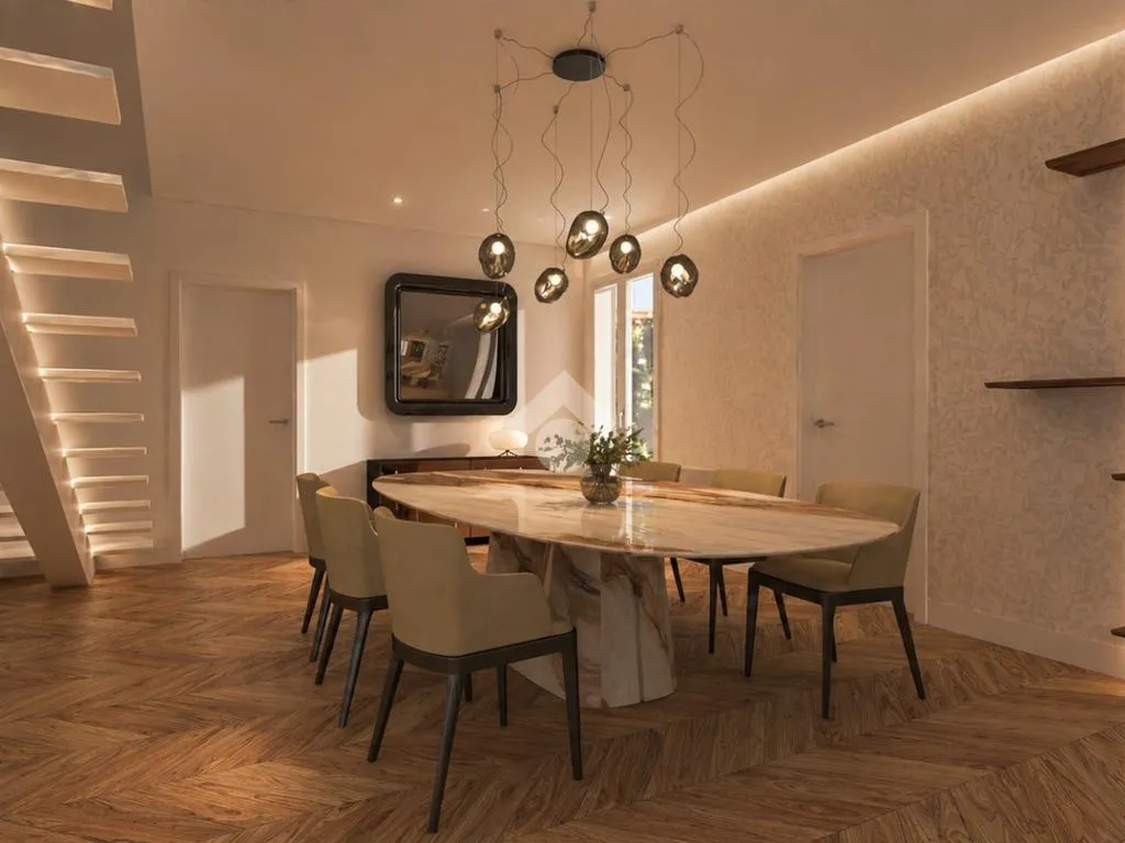 Dining Room - Contemporary Villa with Private Garden in Parma