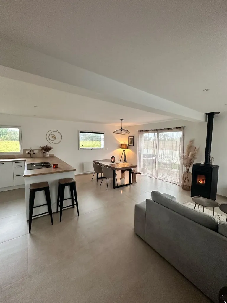Soggiorno - Contemporary House with Terrace in Riantec