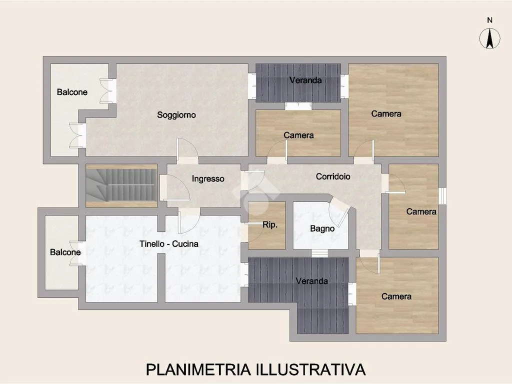 Plaan - Spacious 5-Bedroom Apartment with Balcony in San Severo