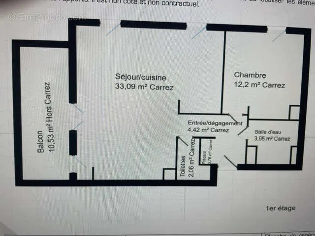 Plan - Appartement avec Vue Rhune au Dernier Étage