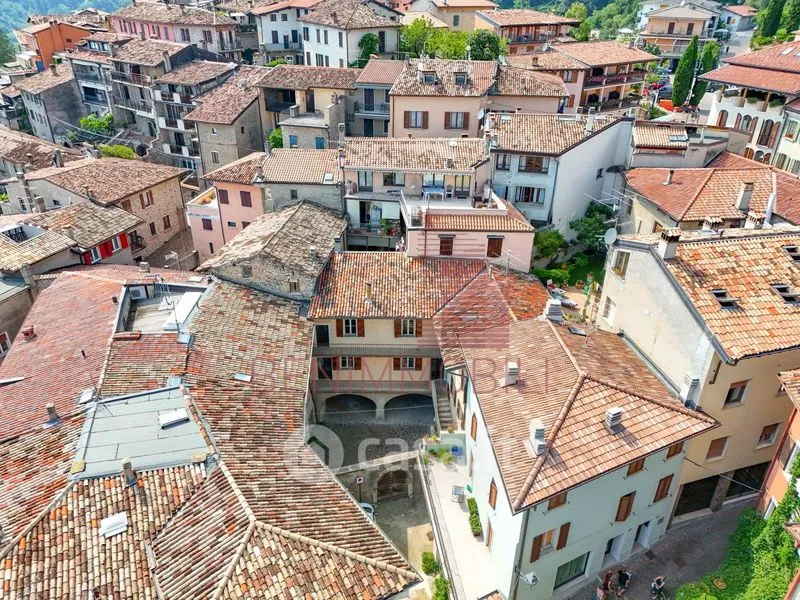 Aerial - Rustic Farmhouse with Lake View in Tignale