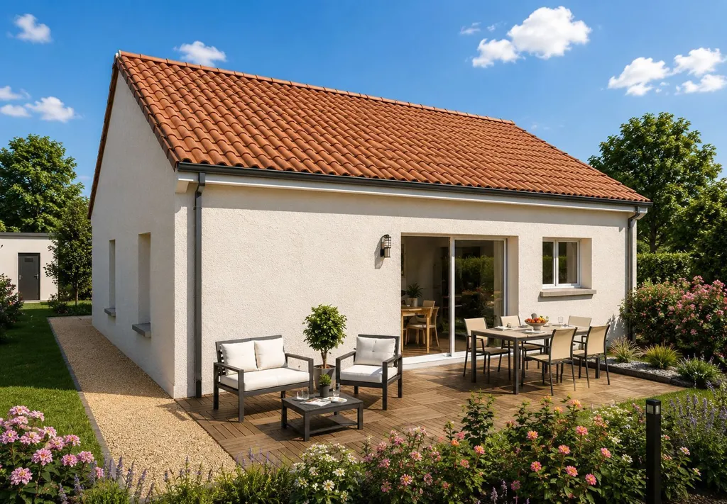 Terrace - New Build House with Garden in Clisson