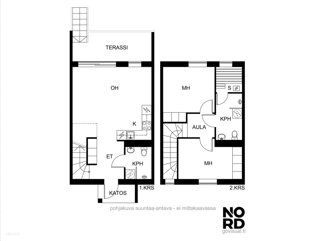Floor Plan - Modern Terraced House with Sauna in Perusmäki, Espoo