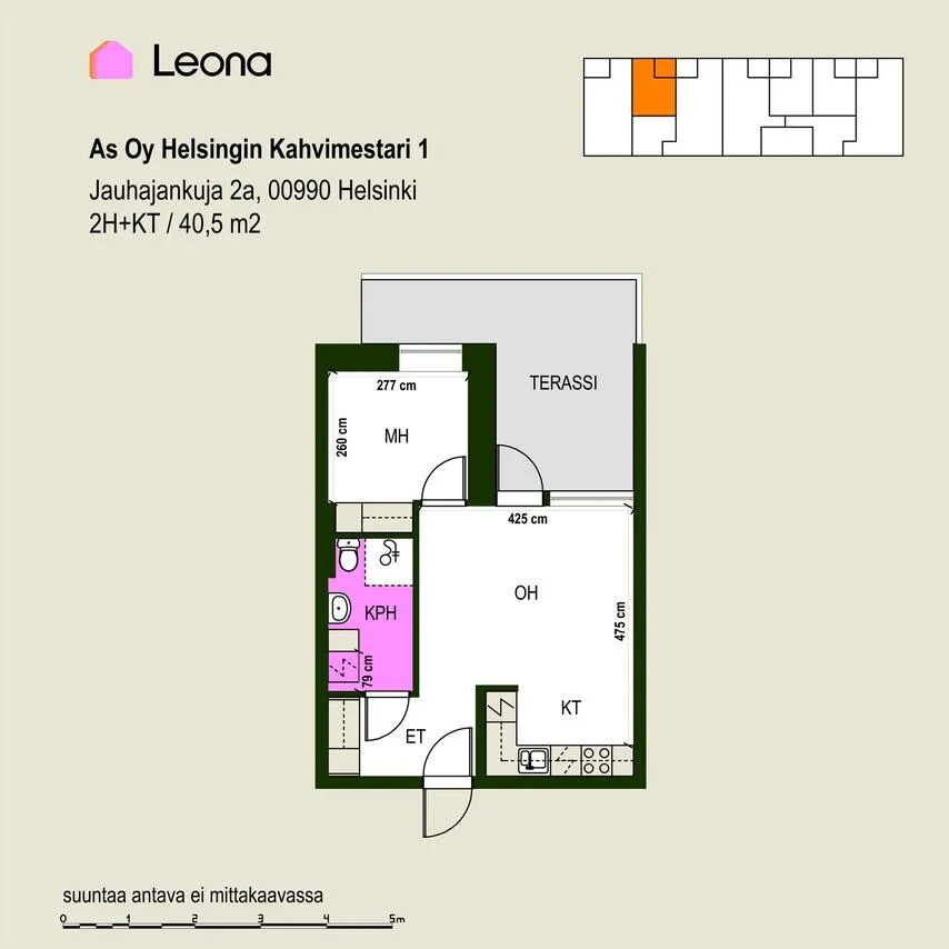 Plaan - Terraced Apartment with Balcony in Helsinki
