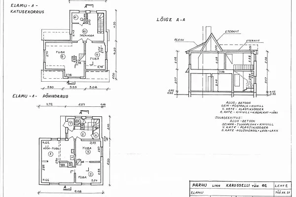 Plan - House with Sea View in Pärnu Coastal District