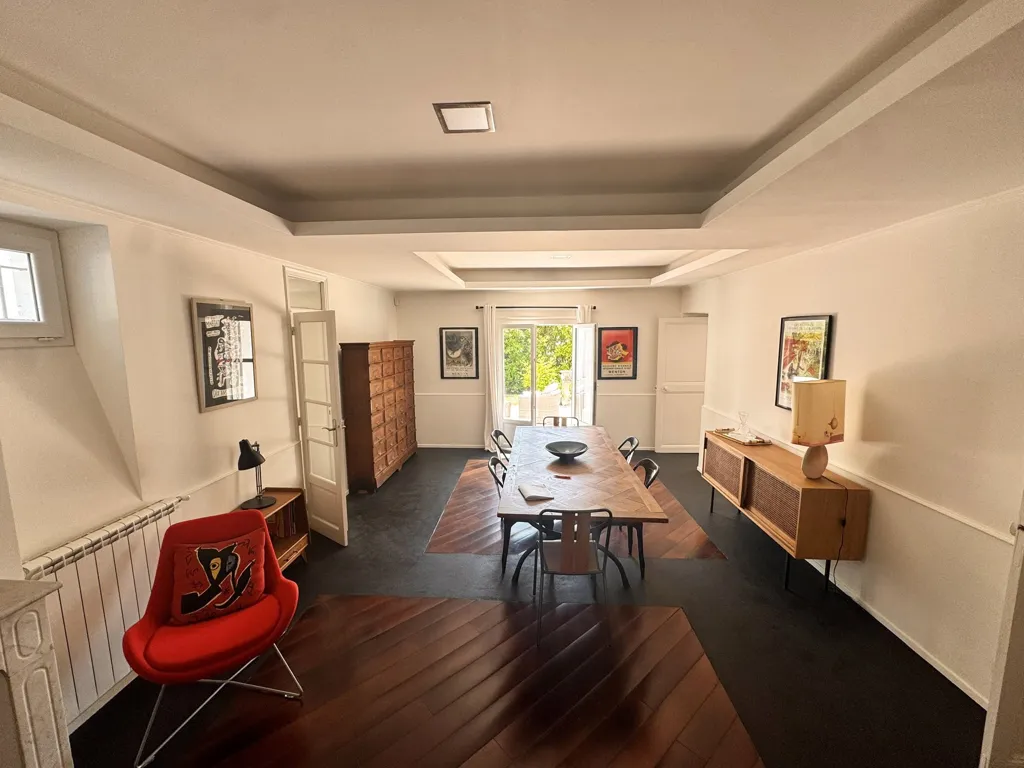 Dining Room - Architectural House with Pool in Vence