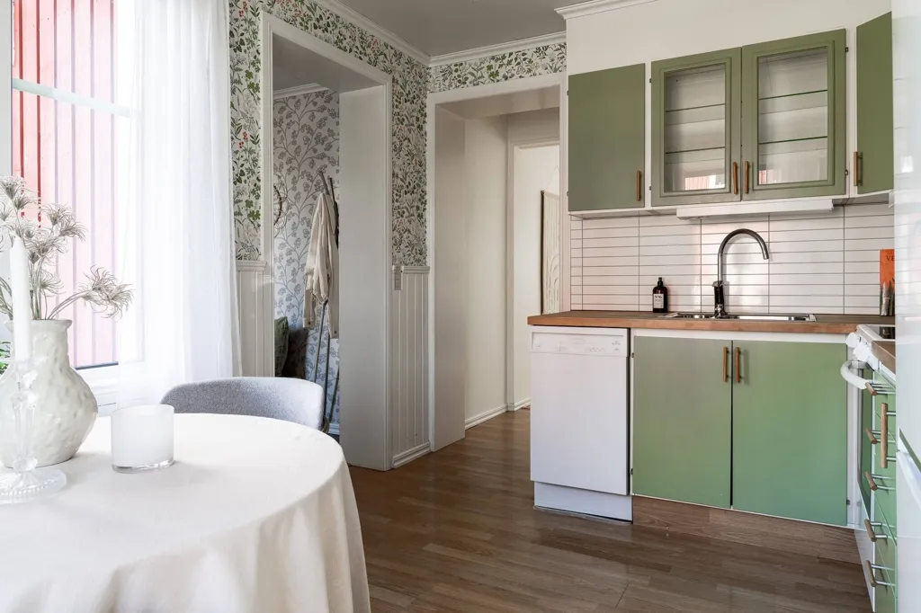 Cucina - Charming Cottage Flat with Terrace in Skellefteå