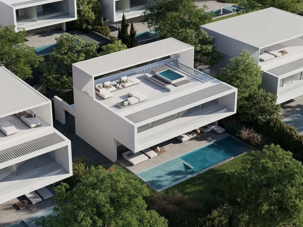 Vue aérienne - New Villa with Pool on Estepona Golf Course
