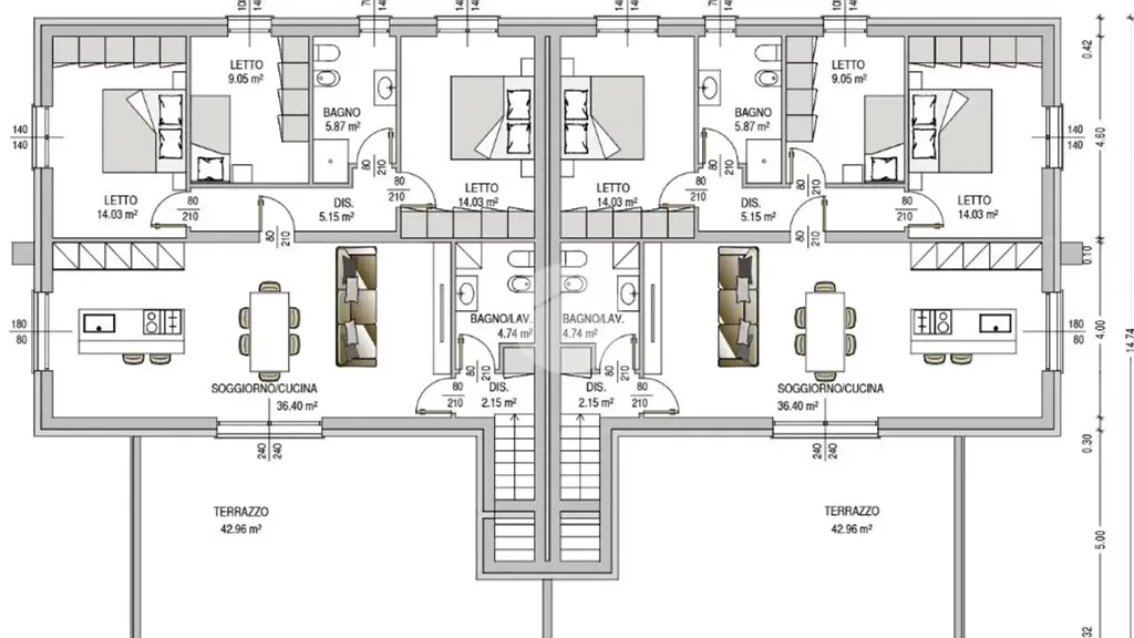 Plan - New Villa with Terrace in Borgo Virgilio