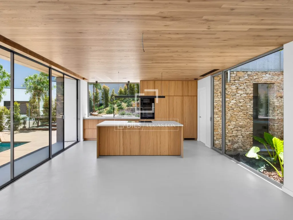 Köök - New Build Villa with Sea View in Cabrils