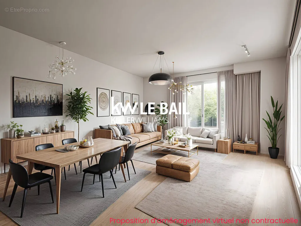 Séjour - Appartement avec Balcon et Garage à Pontoise
