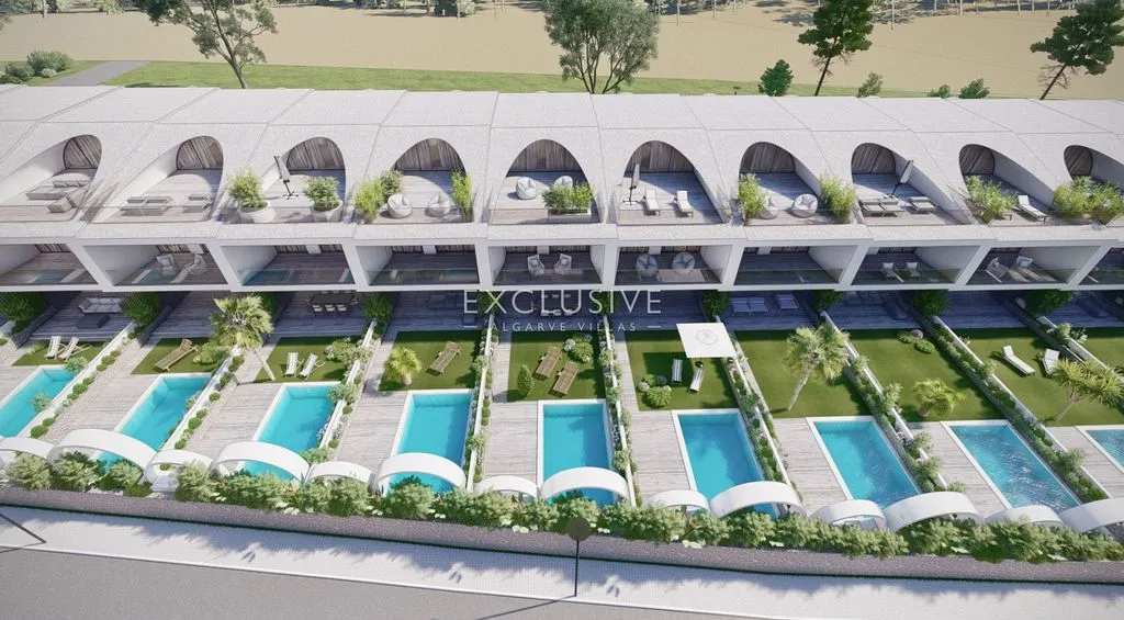 Vue aérienne - Building Land with Pool Project in Almancil