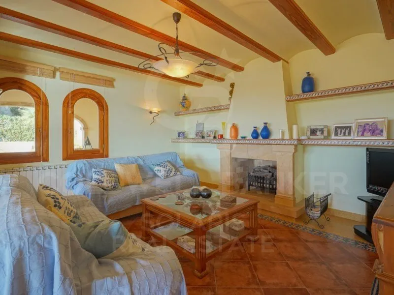 Living Room - Traditional Villa with Panoramic Views in Javea