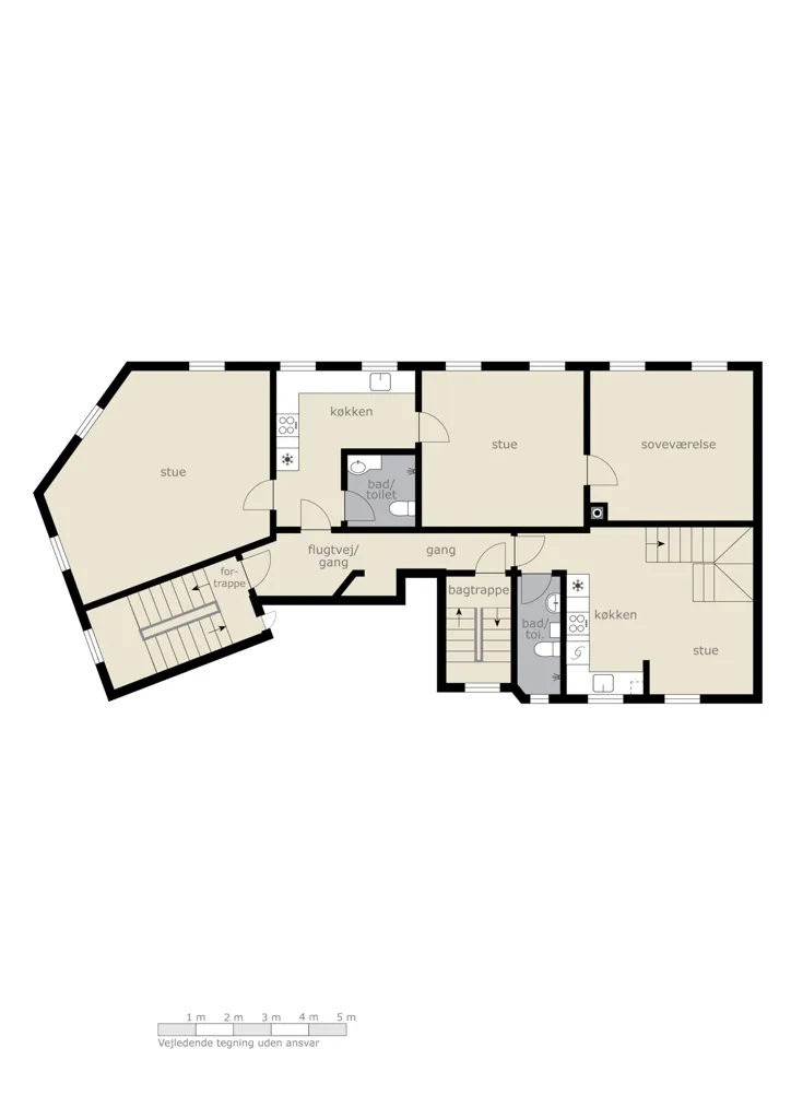 Plan - Renovated Apartment in Aalborg Centre