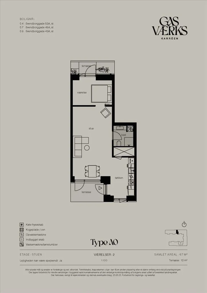 Plaan - 2-Bedroom Flat with Historic Architecture in Østerbro