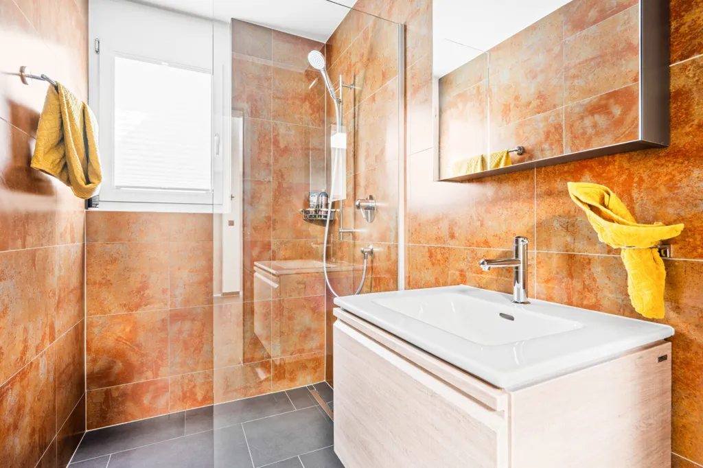 Bathrooms - Apartment with Terrace in Rebstein