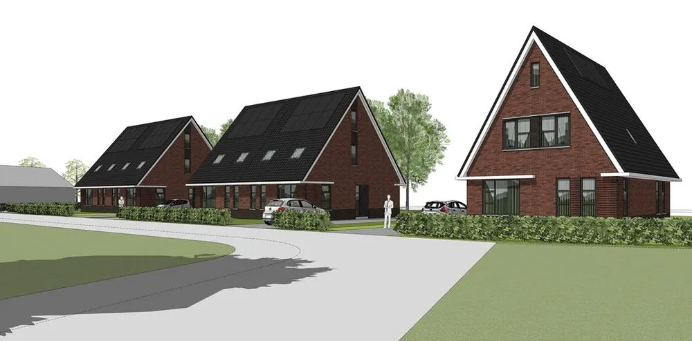 Modern Two-Under-A-Row House in Marum