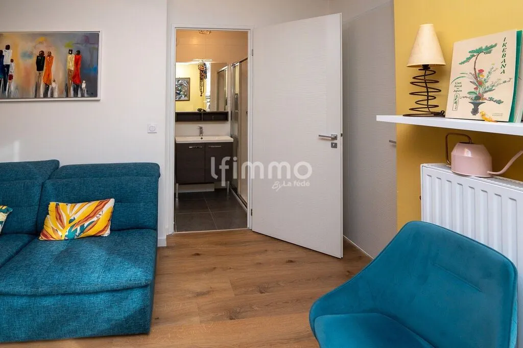 Living Room - Attic Apartment with Large Terrace in Schiltigheim