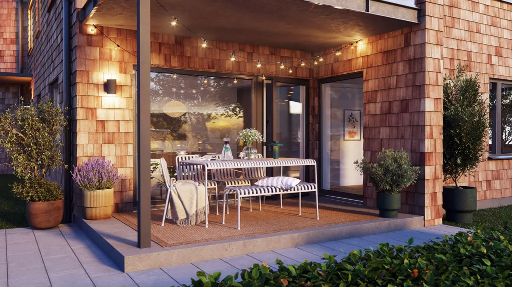 Terrasse - New Build Apartment with Balcony in Jönköping