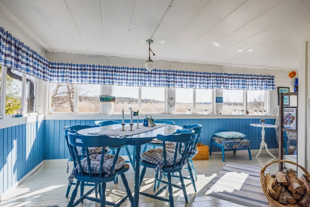 Dining Room - Cottage with Private Beachfront near Gävle