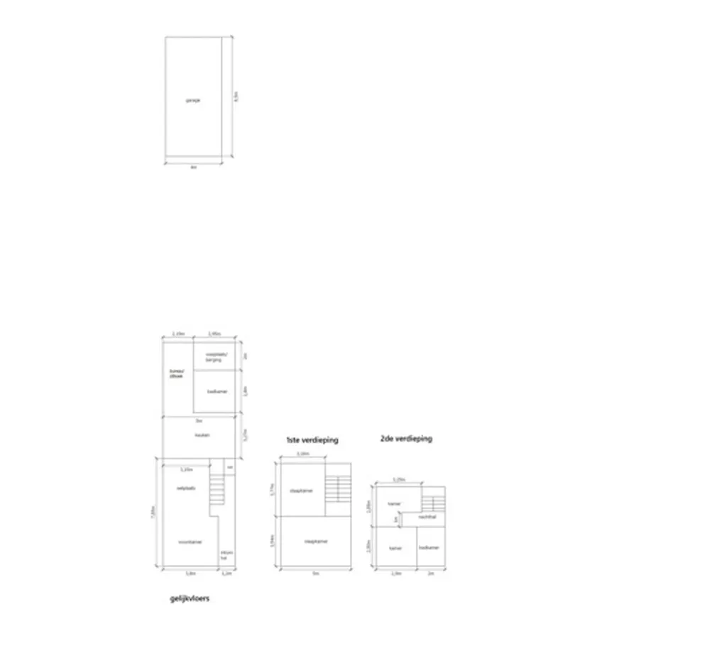 Floor Plan - Modernised House with Garden in Aalst