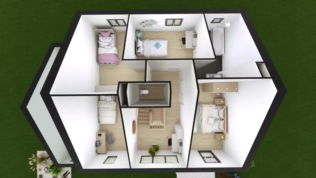 Plan - Projet de Maison RE2020 avec Terrain à Ons en Bray