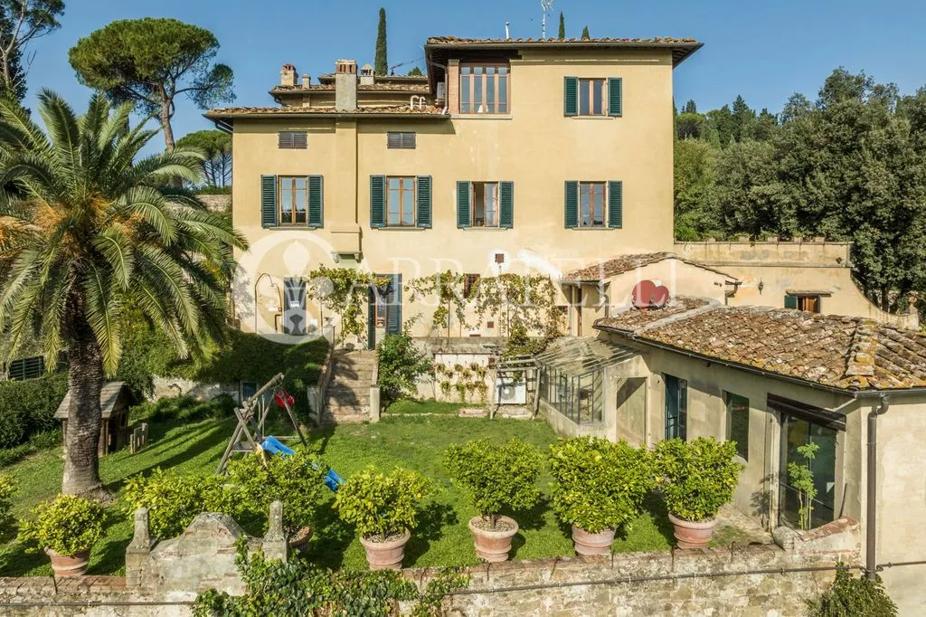Vue aérienne - Historic Villa with Private Park in Florence