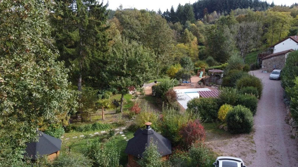 Vista aerea - Longère with Pool and Gite in Allier