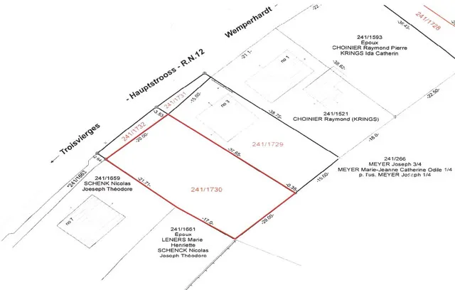Planimetria - Buildable Plot in Drinklange, Troisvierges