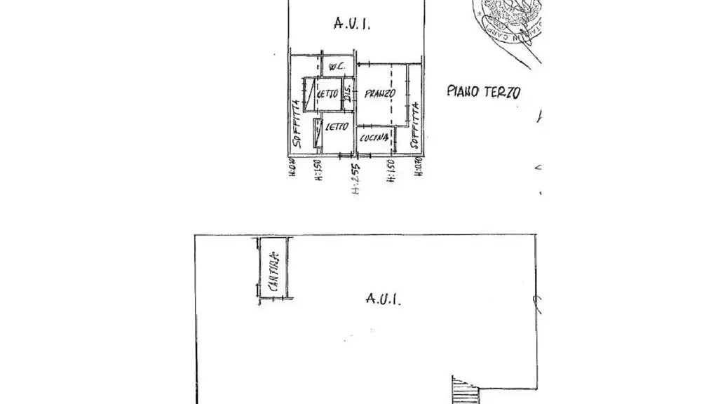 Planimetria - Mansard Trilocale with Balcony in Serramazzoni