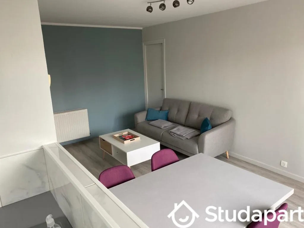 Séjour - Chambre en Colocation avec Terrasse à Troyes