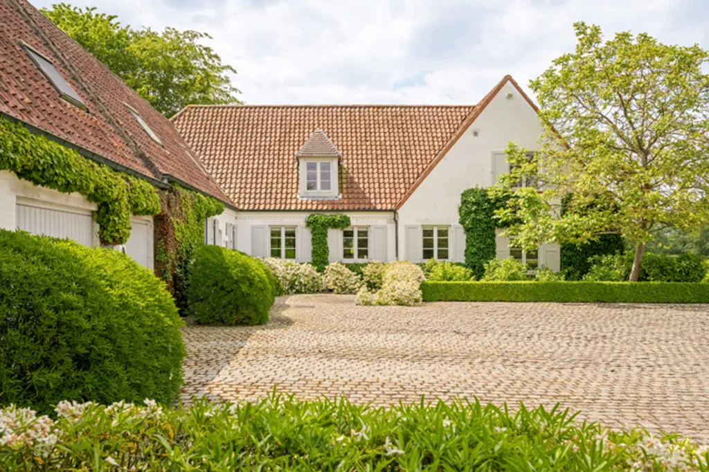 Vue aérienne - Villa avec Terrasse et Jardin à Kruisem